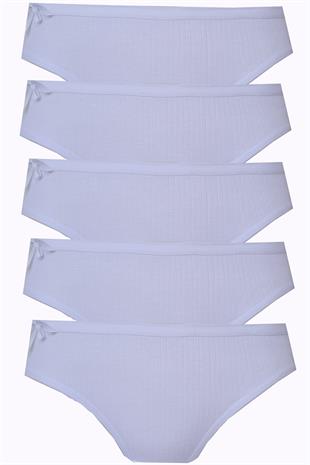 5li Kadın Fitilli Bikini Renkli Ekonomik Esnek Yumuşak Külot