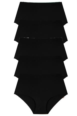 5li Kadın İz Yapmaz Yüksek Bel Lazer Kesim Külot 