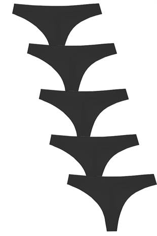 5li Kadın Tanga İz Yapmaz Lazer Kesim String Ağ Dikişsiz