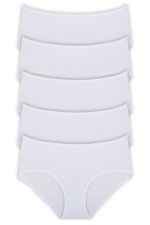 5li Kadın Yüksek Bel Külot Elastan Pamuklu İnce Lastik Kaliteli