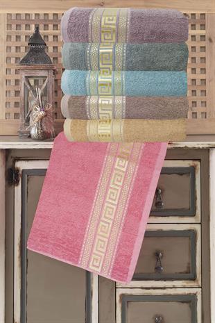 6 lı El Yüz Havlu Seti Heleni %100 Pamuk 50x90 Cm