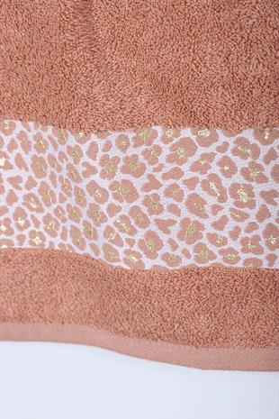 6 lı El Yüz Pamuklu Jakarlı Havlu Seti Çeyizlik 50 x 90 Cm Leo