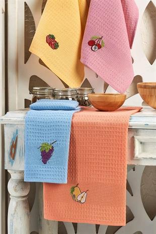 6 Parça Mutfak Kurulama Bezi 30 X 50 Cm Fruit