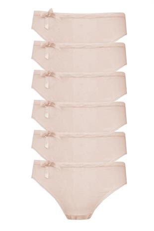 6lı Kadın Bikini Külot Pamuklu Renkli Ekonomik Rahat