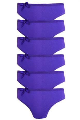 6lı Kadın Bikini Külot Pamuklu Renkli Ekonomik Rahat