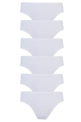 6lı Kadın Bikini Külot Pamuklu Renkli İç Çamaşırı Nefes Alan Doku