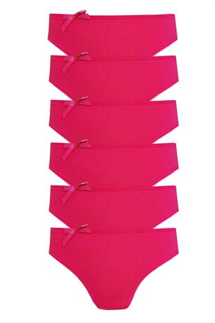 6lı Kadın Bikini Külot Pamuklu Renkli Ekonomik Rahat