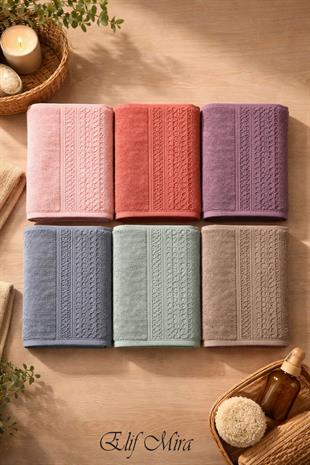 6lı Mutfak Havlusu Seti 30x50 cm %100 Pamuklu Melodi