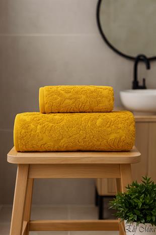 Banyo & Yüz Havlusu Seti %100 Pamuk 90x150 + 50x90 cm – Amorivy