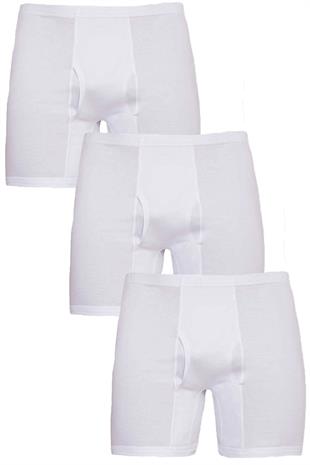 Berrak Erkek Beyaz 3lü Pamuklu Klasik Paçalı Külot