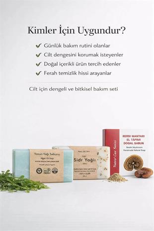 Botanik Özlü 3 lü Doğal Sabun Seti Özel Bitkisel Seri