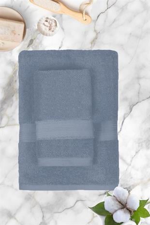 Büyük Battal Boy 2li Set Banyo ve Hamam Havlusu %100 Pamuklu Denis