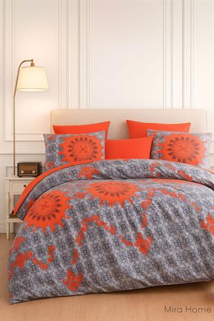 Çift Kişilik Nevresim Takımı Pamuklu Asil Kırmızı