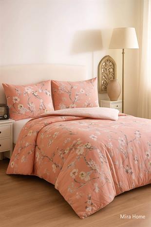 Çift Kişilik Nevresim Takımı Pamuklu Çiçek Harmanı