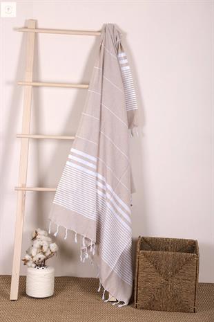 Çizgili %100 Pamuk Soft Peştemal Banyo Plaj Havlusu 100x180 Cm