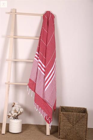 Çizgili %100 Pamuk Soft Peştemal Banyo Plaj Havlusu 100x180 Cm