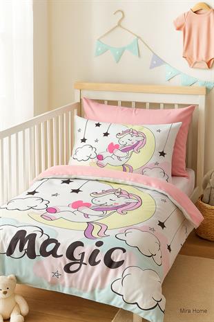 Dijital Baskılı 3d Pamuklu Yenidoğan Bebek Nevresim Takımı Magic