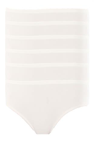 Dorya 6lı Kadın Büyük Beden Külot Yüksek Bel Kadın İç Çamaşırı