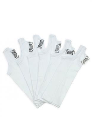 Gümüş İç Giyim Erkek Çocuk Penye Askılı Pamuklu Atlet 6 lı Paket