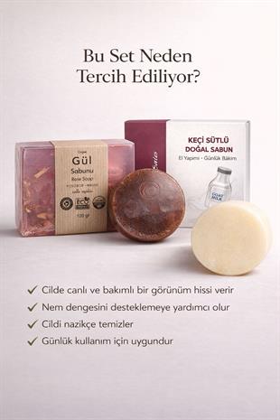 Hediyelik Doğal Sabun Seti  Özel Bakım Serisi 3’lü Premium Paket