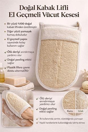 Kabak Lifli Eldiven Battal Vücut Kesesi