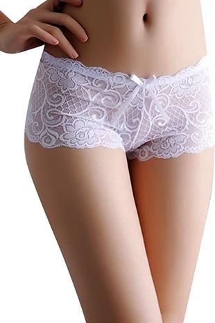 Kadın Dantel Boxer Esnek Rahat Estetik  