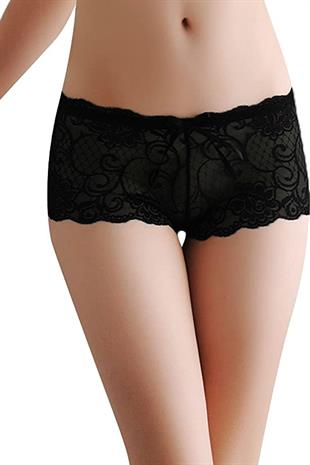 Kadın Dantel Boxer Esnek Rahat Estetik  