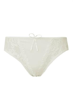 Kadın Dantel Detaylı Külot Pamuklu Renkli Güpürlü Bikini