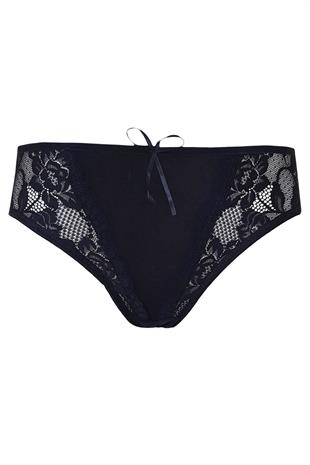 Kadın Dantel Detaylı Külot Pamuklu Renkli Güpürlü Bikini