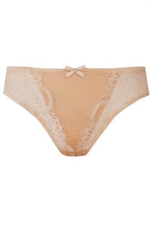 Kadın Dantel Detaylı Özel Doku Bikini Külot Viskon Rahat