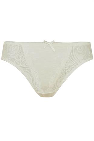 Kadın Dantel Detaylı Özel Doku Bikini Külot Viskon Rahat