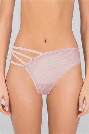 Kadın Dantel Detaylı Transparan Tanga String Külot