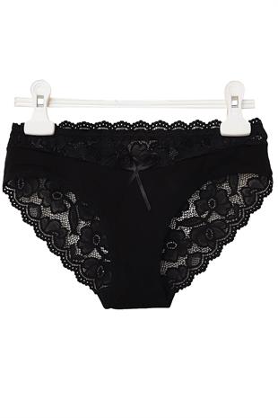 Kadın Dantel Külot Pamuklu Renkli Güpürlü Bikini Yumuşak