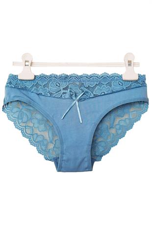 Kadın Dantel Külot Pamuklu Renkli Güpürlü Bikini Yumuşak