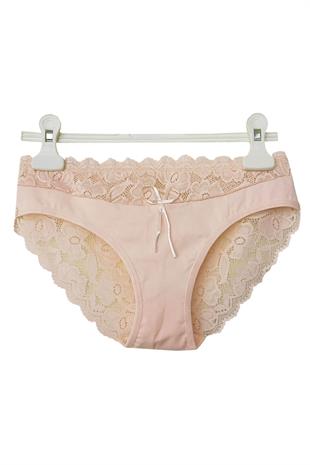 Kadın Dantel Külot Pamuklu Renkli Güpürlü Bikini Yumuşak