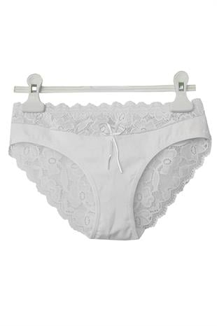 Kadın Dantel Külot Pamuklu Renkli Güpürlü Bikini Yumuşak