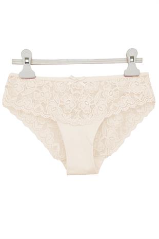 Kadın Dantel Külot Pamuklu Renkli Güpürlü Bikini 