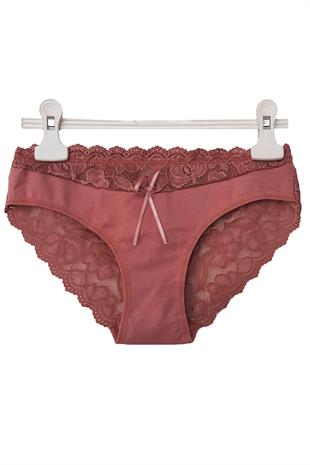 Kadın Dantel Külot Pamuklu Renkli Güpürlü Bikini Yumuşak