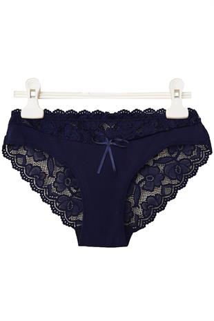 Kadın Dantel Külot Pamuklu Renkli Güpürlü Bikini Yumuşak