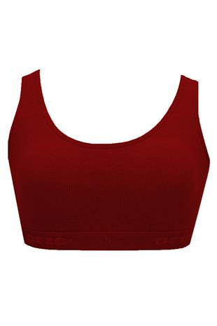 Kadın Geniş Askılı Büyük Beden Büstiyer Sporcu Pedli Sütyen Penye