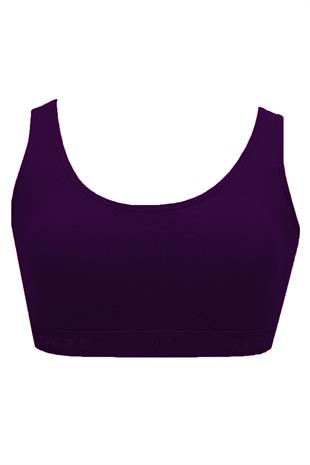 Kadın Geniş Askılı Büyük Beden Büstiyer Sporcu Pedli Sütyen Penye