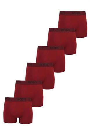 Kota 6lı Erkek Likralı Boxer Pamuklu Esnek Rahat Renkli Paçalı