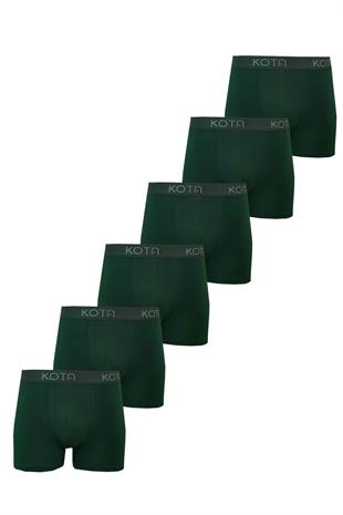 Kota 6lı Erkek Likralı Boxer Pamuklu Esnek Rahat Renkli Paçalı