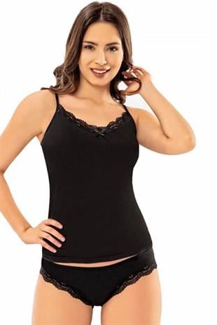 Kota Kadın Alt Üst Takım Düz Renk Pamuklu Atlet-Bikini  6303