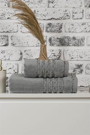 Mira Home Banyo Havlu Seti 2 li Banyo Havlu Takımı Soft Pamuklu Great