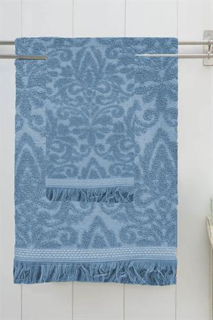 Mira Home Saçaklı Lüks Banyo Havlu Takımı %100 Pamuk Lalezar