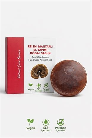 Reishi Mantarlı El Yapımı Doğal Oval Sabun - 100 gr