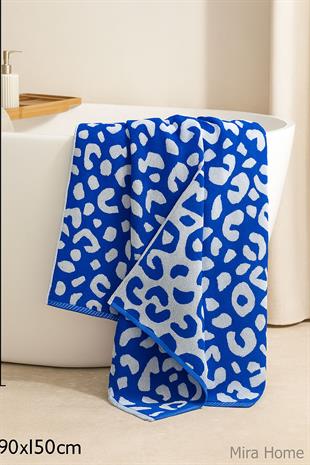 Safir Desenli İki Yönlü %100 Pamuk Banyo Havlusu 90X150 Cm Gramajlı