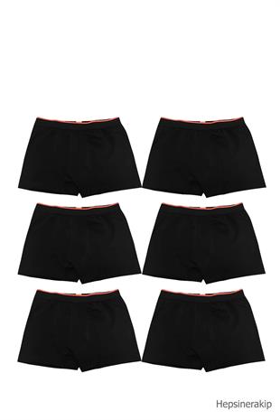 Sedef Yıldızı İç Giyim Erkek Likralı Pamuklu Boxer Don 6 lı Paket