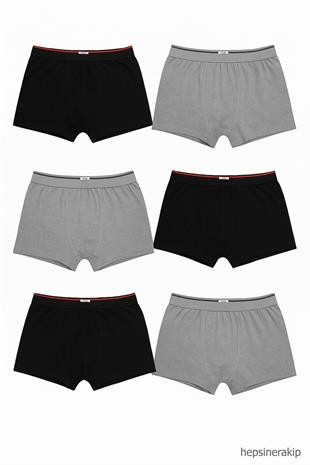 Sedef Yıldızı İç Giyim Erkek Likralı Pamuklu Boxer Don 6 lı Paket